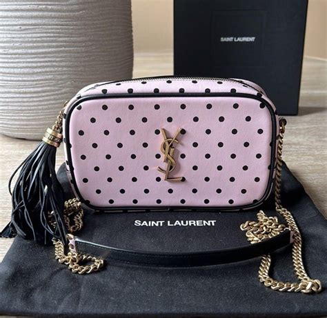 polka dot ysl bag|Mini Lou YSL Monogram Leather Camera Bag In Polka Dot.